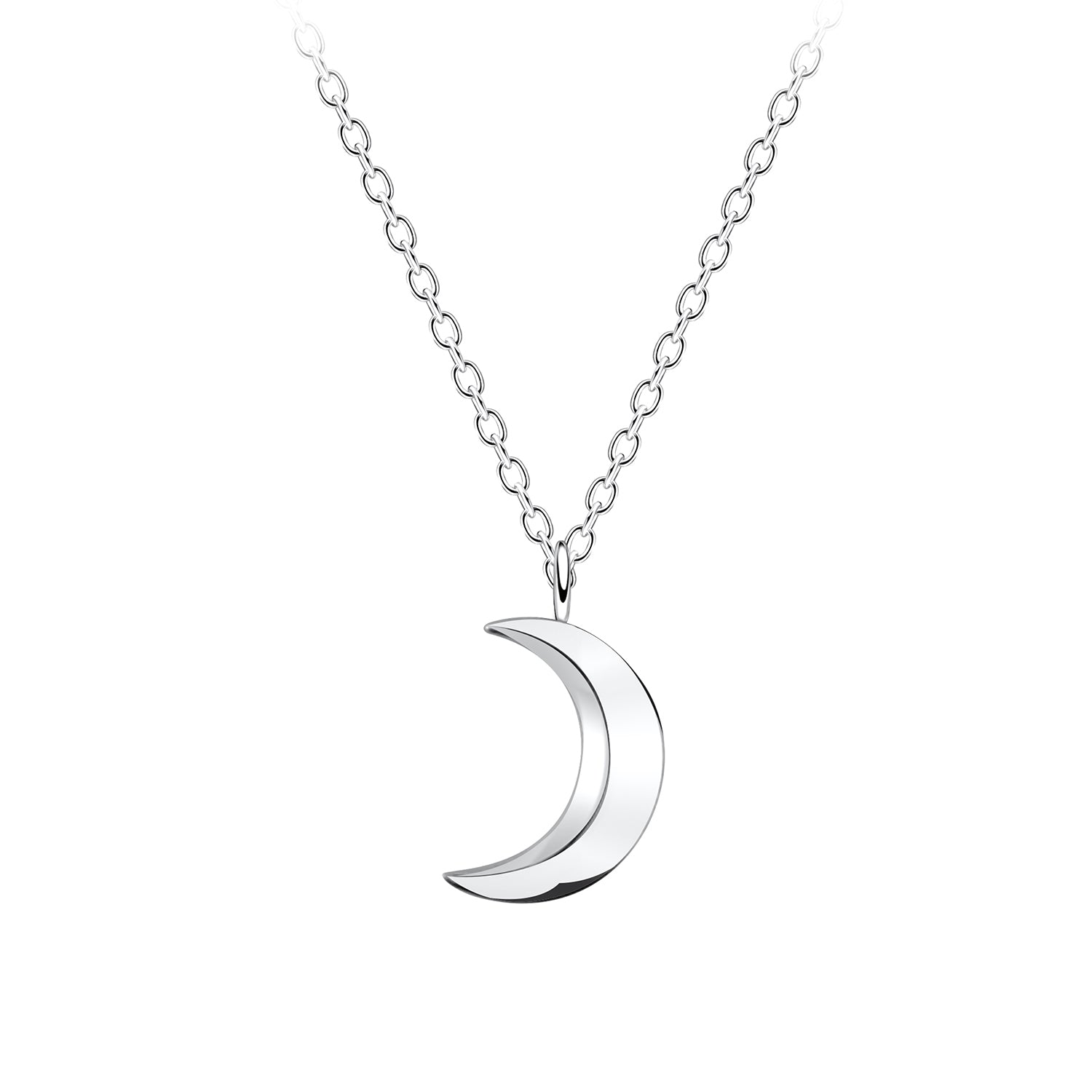 Melchior Jewellery sterling silver crescent moon necklace with delicate chain for women