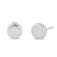 Melchior Jewellery sterling silver disc stud earrings for women with smooth polished finish