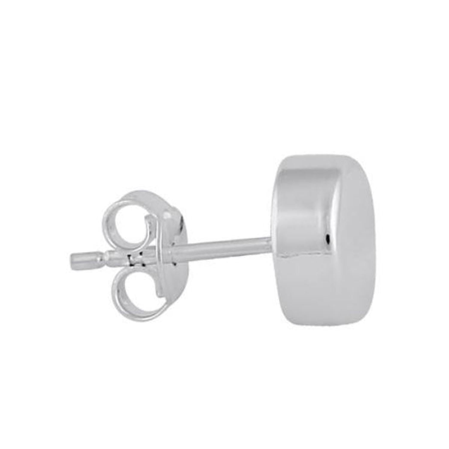 Melchior Jewellery sterling silver disc stud earrings with smooth polished finish for women