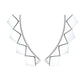 Melchior Jewellery sterling silver ear climbers with geometric square design for women