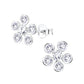 Melchior Jewellery sterling silver flower earrings with sparkling crystal petals for women