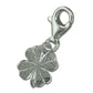 Melchior Jewellery sterling silver four leaf clover charm clip on charm with lobster clasp