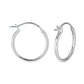 Melchior Jewellery sterling silver French lock hoop earrings for women with a polished finish