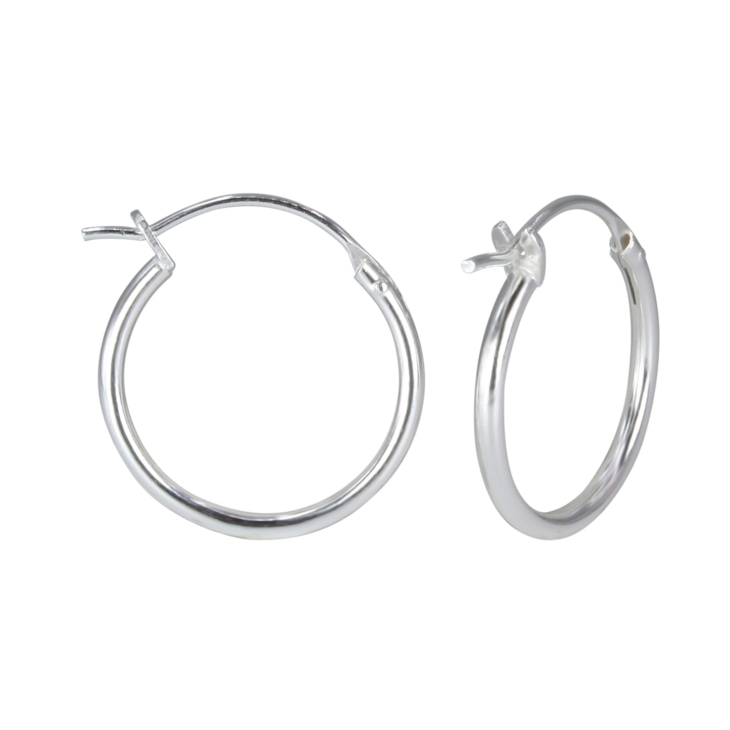 Melchior Jewellery sterling silver French lock hoop earrings for women with a polished finish