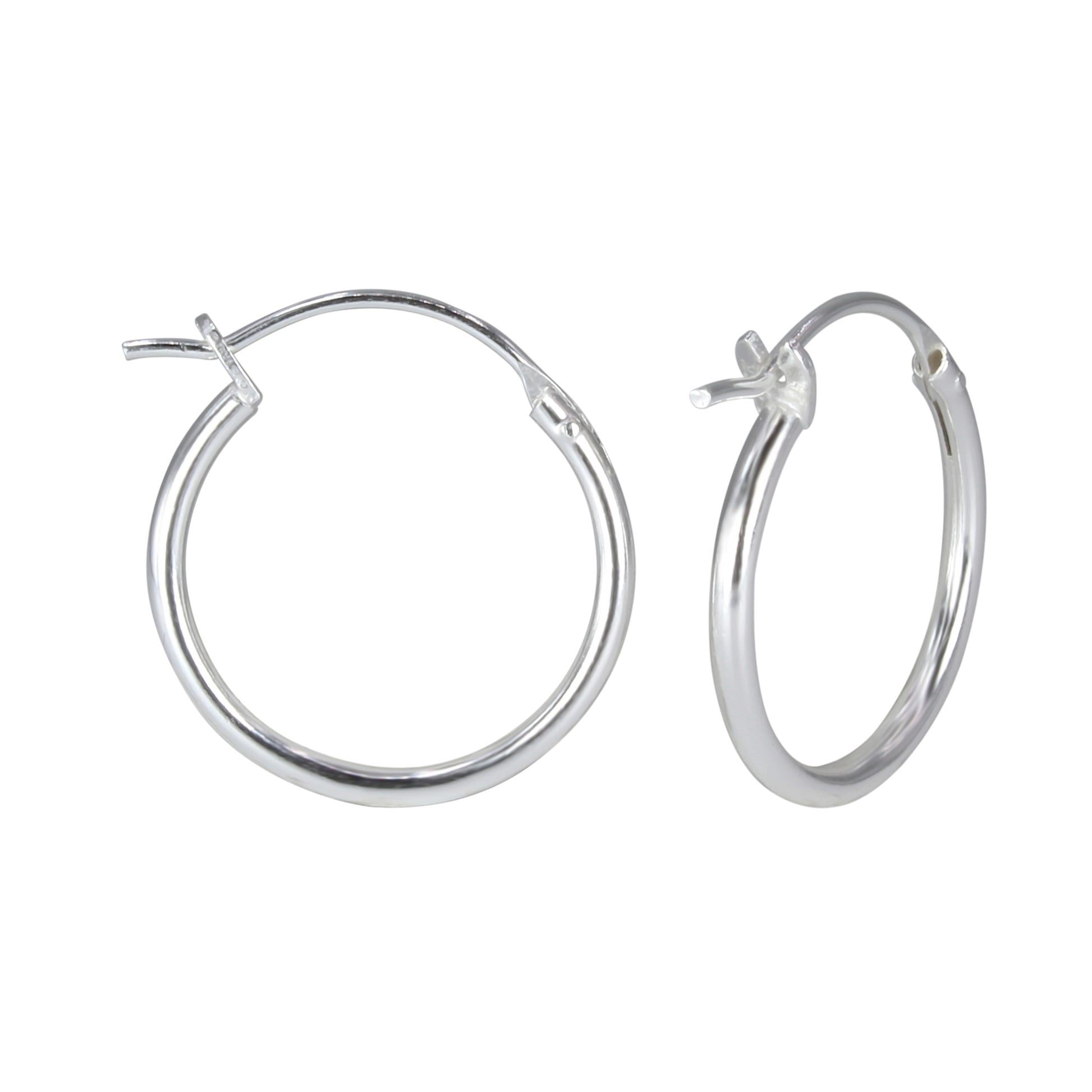 Melchior Jewellery sterling silver French lock hoop earrings for women with a polished finish