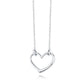 Melchior Jewellery sterling silver heart choker necklace with delicate chain and open heart pendant