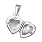 Melchior Jewellery sterling silver heart locket open hinged pendant with 925 stamp and inner photo frames