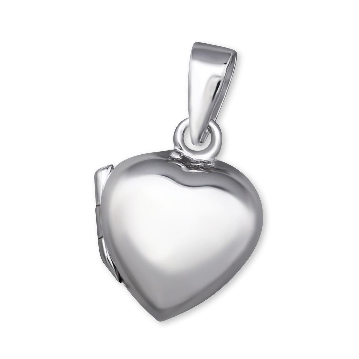 Melchior Jewellery sterling silver heart locket pendant for women polished smooth finish gift