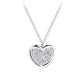 Melchior Jewellery sterling silver heart necklace for woman with sparkling diamond pendant