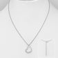 Melchior Jewellery sterling silver heart necklace for women with delicate chain and open heart pendant