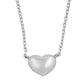 Melchior Jewellery sterling silver heart necklace with a polished heart pendant on a chain