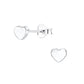 Melchior Jewellery sterling silver heart stud earrings with polished finish and secure backs