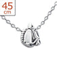 Melchior Jewellery sterling silver horse necklace horse head pendant on 45 cm polished chain