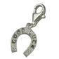 Melchior Jewellery sterling silver horseshoe charm clip on charm with good luck engraving