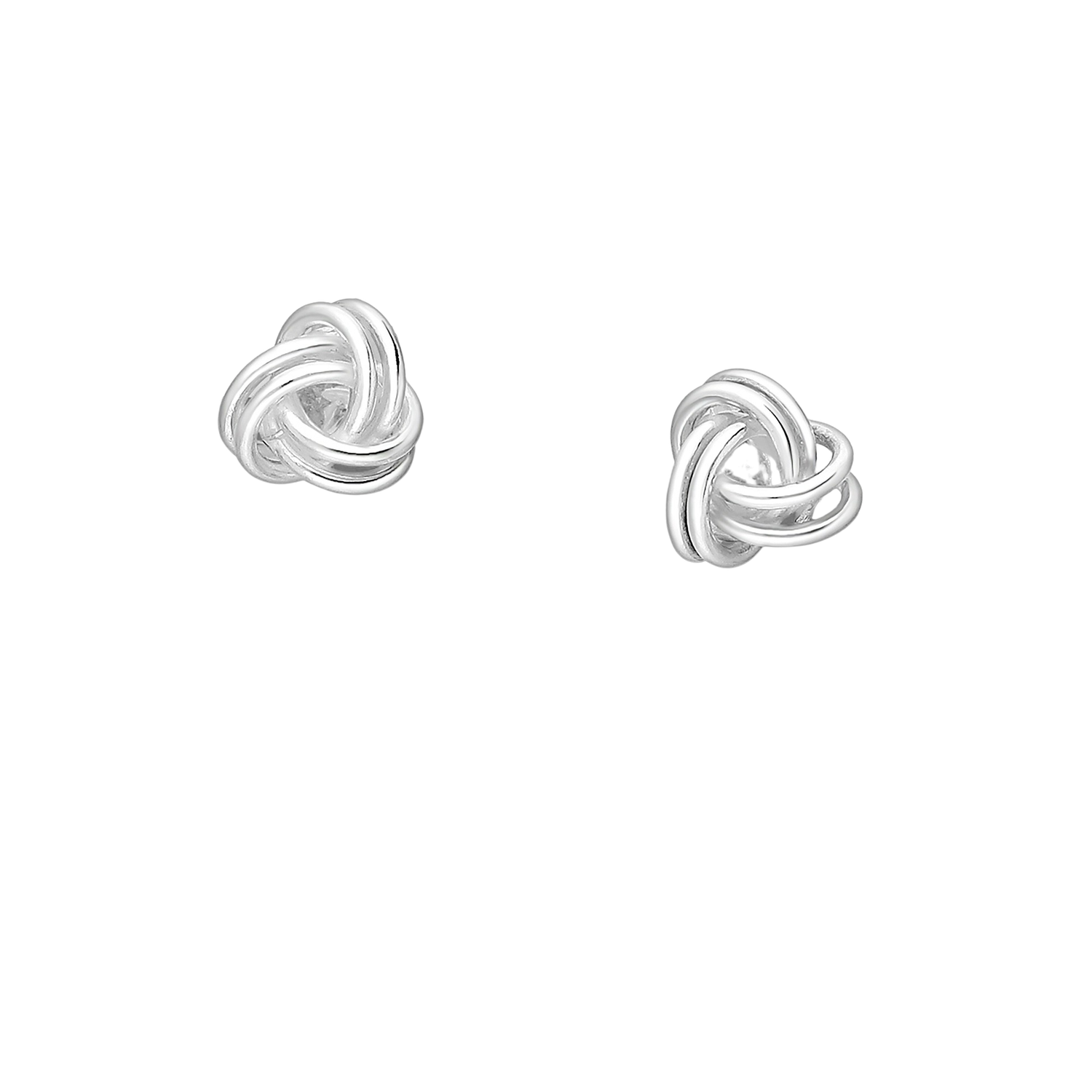 Melchior Jewellery sterling silver knot stud earrings for women with elegant twisted design