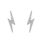 Melchior Jewellery sterling silver lightning bolt earrings with sparkling crystal detailing for women