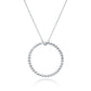 Melchior Jewellery sterling silver open circle necklace with beaded design on delicate chain