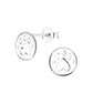 Melchior Jewellery sterling silver paw print earrings with heart-shaped paw design for women