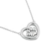 Melchior Jewellery sterling silver paw print necklace with heart-shaped pendant on a delicate chain