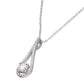 Melchior Jewellery sterling silver pear cut pendant necklace with sparkling stones on delicate chain