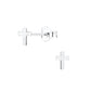 Melchior Jewellery sterling silver plain cross studs for children with secure butterfly backs