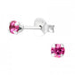 Melchior Jewellery sterling silver rose cubic zirconia studs pink gemstone womens earrings