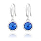 Melchior Jewellery sterling silver sapphire drop earrings with vibrant blue stones in elegant design