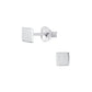 Melchior Jewellery sterling silver square stud earrings with minimalist design for women