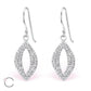 Melchior Jewellery sterling silver teardrop earrings with sparkling crystal detailing for women