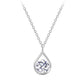 Melchior Jewellery sterling silver teardrop pendant necklace with sparkling crystal on delicate chain