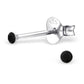 Melchior Jewellery sterling silver tiny stud earrings with black gemstone detailing for women