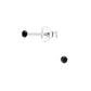 Melchior Jewellery childrens sterling silver tiny stud earrings with small black crystal stones and 925 butterfly backs