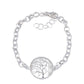 Sterling silver tree of life bracelet from Melchior Jewellery with intricate round tree pendant and chain links