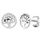 Melchior Jewellery sterling silver tree of life earrings women's stud earrings with detailed cut-out design