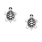 Melchior Jewellery sterling silver turtle stud earrings for children with detailed shell design