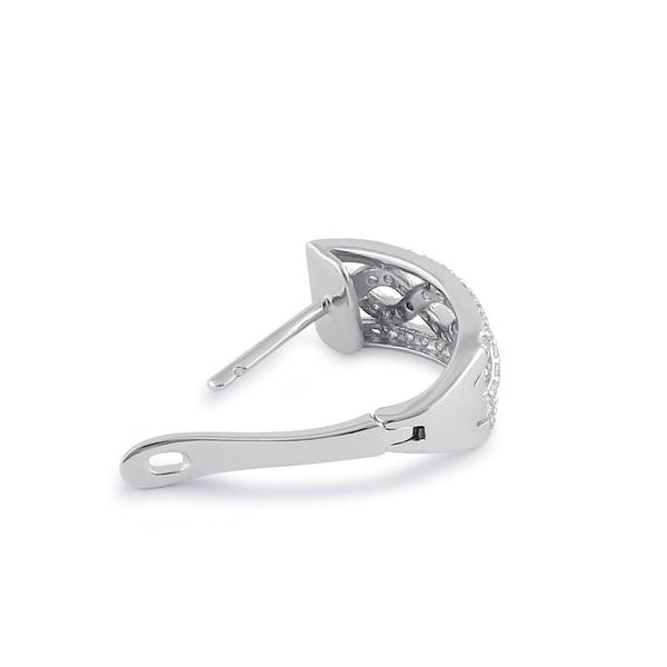 Melchior Jewellery sterling silver twist hoop earrings with detailed design for women