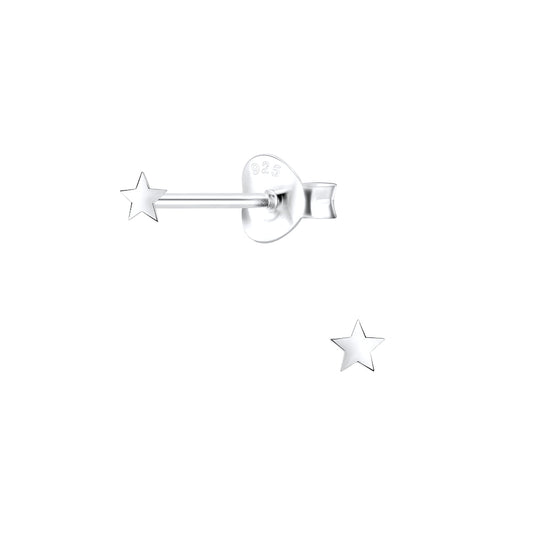 Melchior Jewellery tiny star earrings for kids in sterling silver with butterfly backs