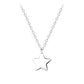 Melchior Jewellery womans plain star necklace sterling silver with polished star pendant on chain