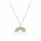 Children's Sterling Silver Rainbow Pendant Necklace - Melchior Jewellery 