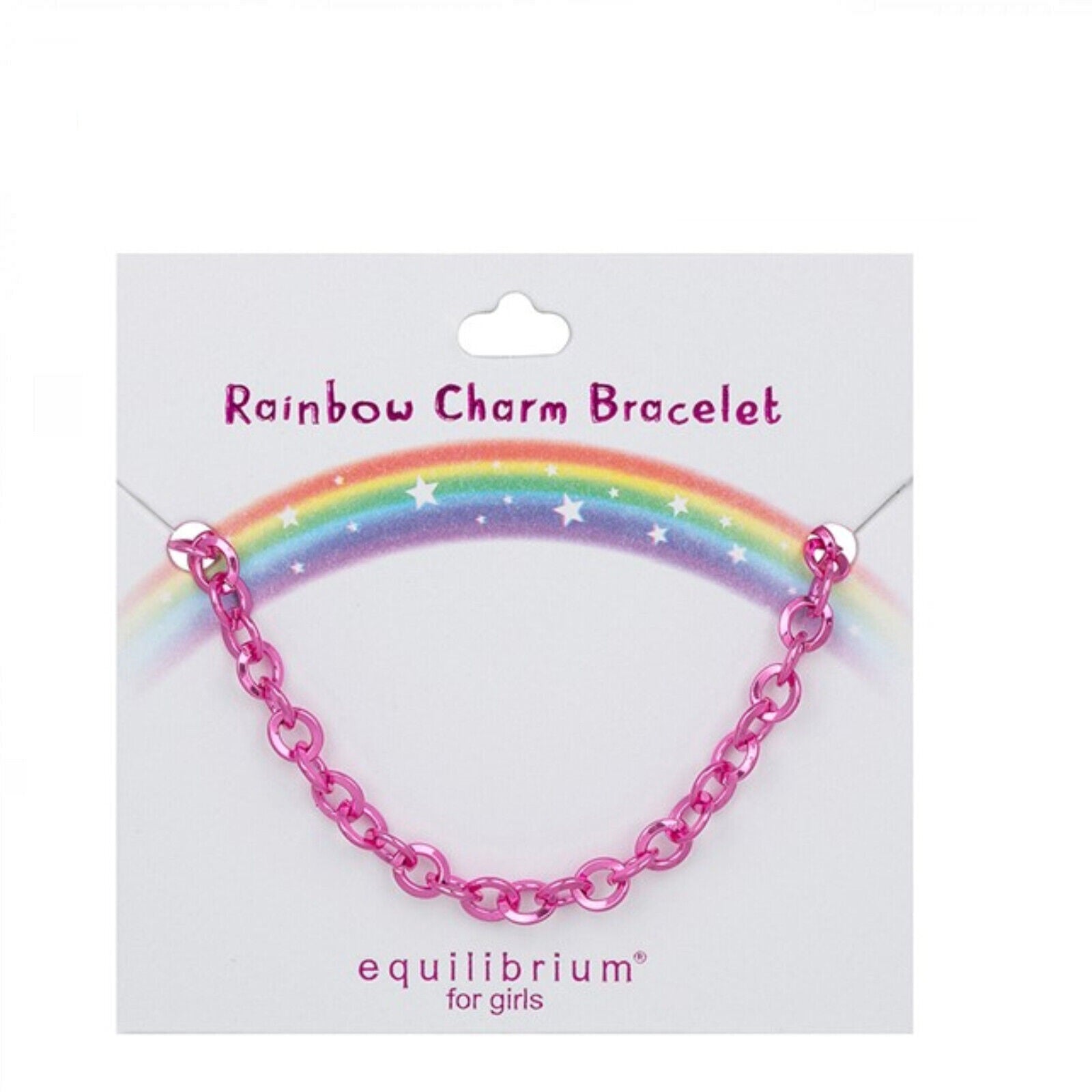 Children's Girls Rainbow Charm Bracelet In Pink - Melchior Jewellery 