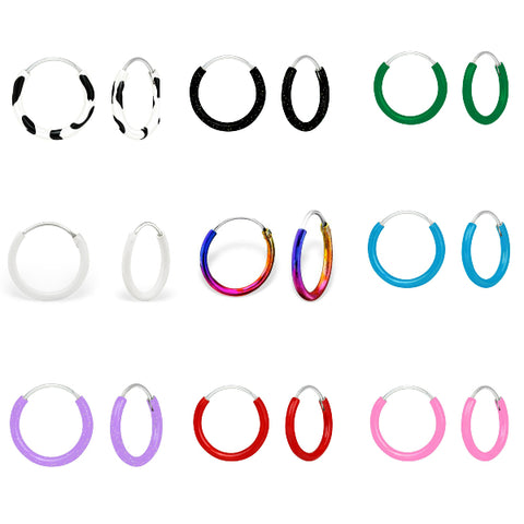 Small colored hoop earrings store