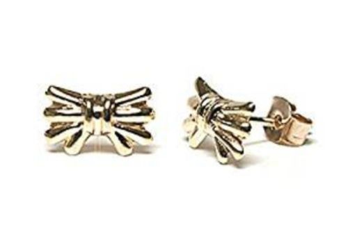 9ct Yellow Gold Small Bow Stud Earrings