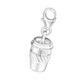 Sterling Silver Coffee Cup Clip on Charm