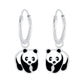 Melchior Jewellery panda bear earrings for girls silver hoop children's earrings with panda charms