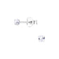 Melchior Jewellery sterling silver crystal stud earrings childrens small clear round crystals with 925 posts