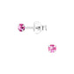 Melchior Jewellery childrens pink crystal studs with 925 posts sterling silver crystal stud earrings