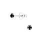 Melchior Jewellery childrens sterling silver crystal stud earrings with black crystals and 925 posts