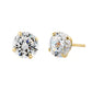 14K Yellow Gold 5mm Round Cut Clear CZ Earrings