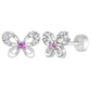 Children's Sterling Silver Butterfly Push Back Earrings - Melchior Jewellery 