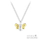Melchior Jewellery sterling silver bee necklace with gold wings and diamond detail on silver chain